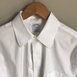 Brooks Brothers, White, Dress Shirt, 15 1/2 - 34